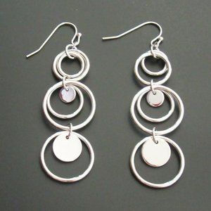 LS-5 Lia Sophia Panorama Retired Silver Earrings
